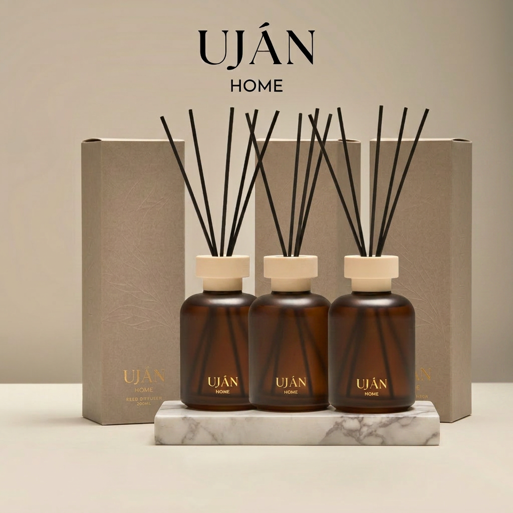 UJAN HOME 3x Set Reed Diffuser 3x 200ml Hotel Luxury Scent